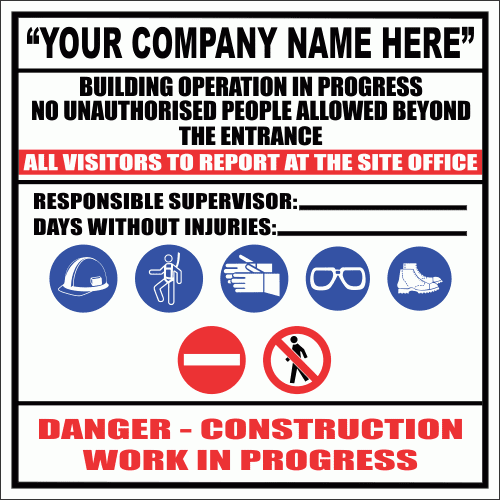 C32C - Construction Site Sign | Safety Signs &amp; Equipment